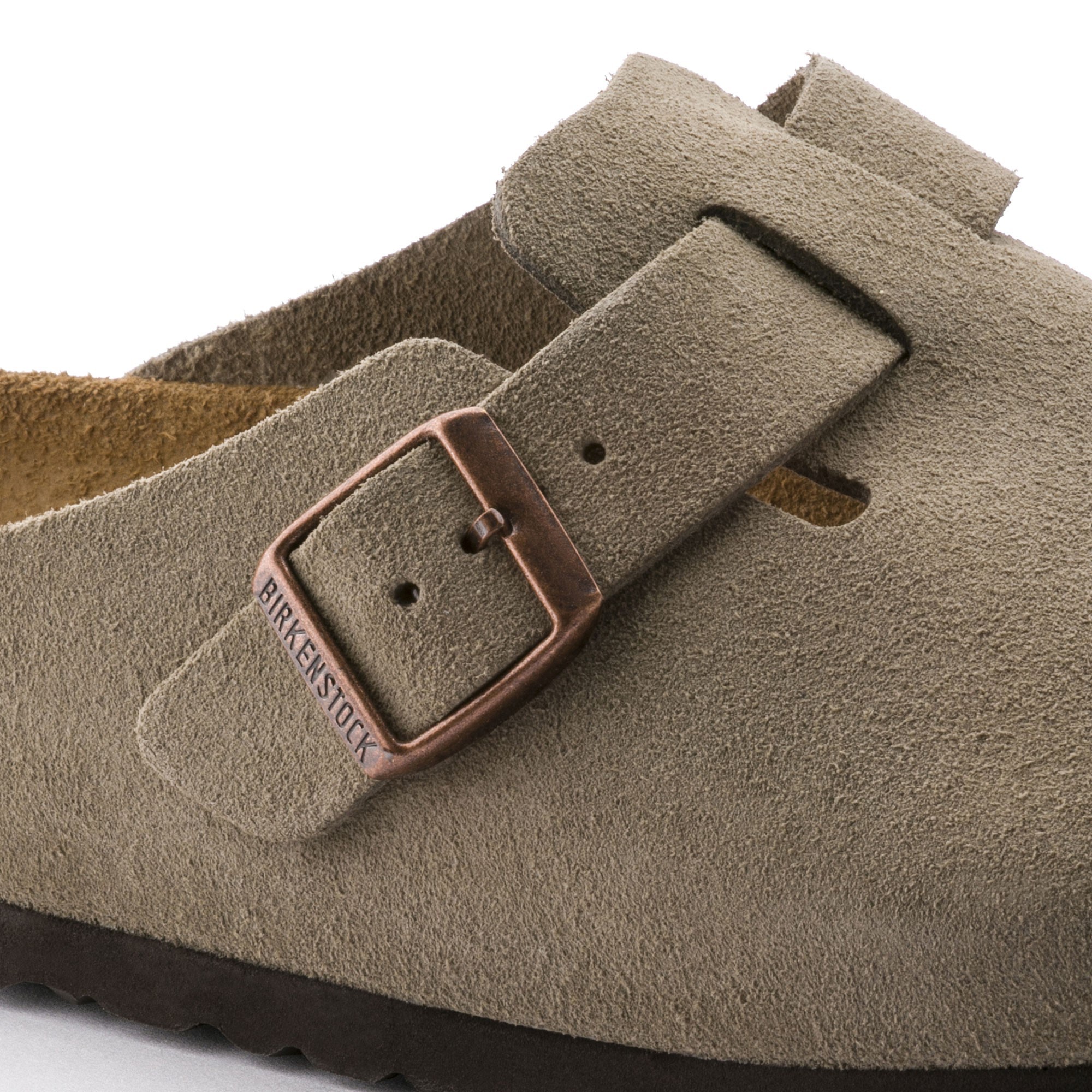 Birkenstock boston suede taupe outlet